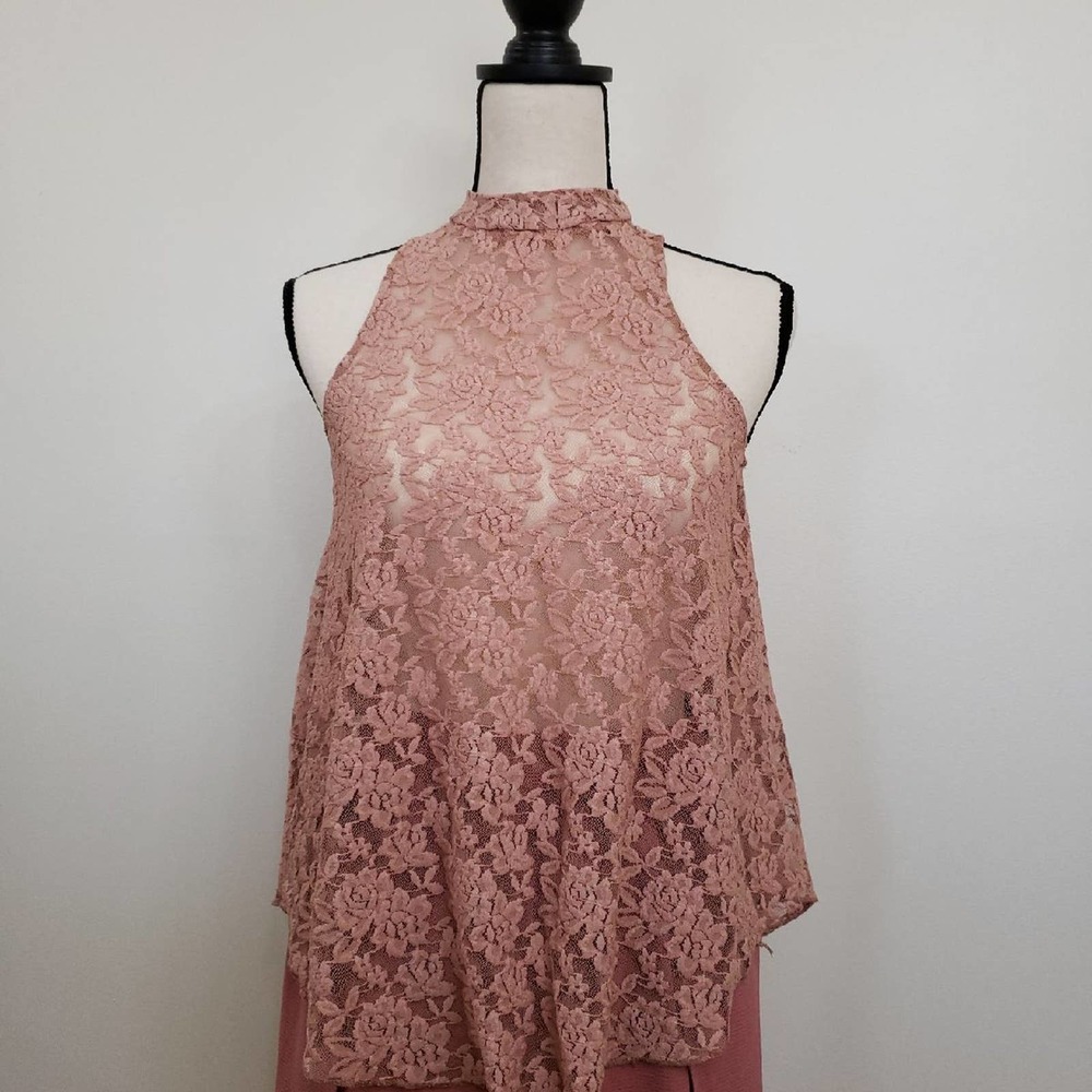 NWT Taylor & Sage Mauve Halter Top Sz XS
